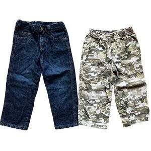 2 Pair Faded Glory & Wrangler Boys Pants Size 4T
